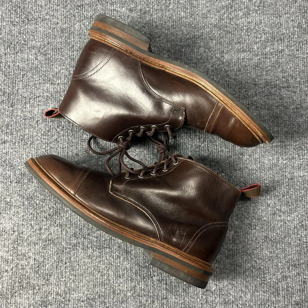 Allen Edmonds Patton Weatherproof Mens Boots 9 EEE Brown Dainite Sole 4098
